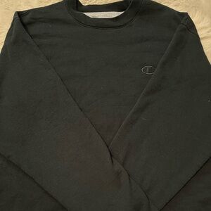Champion Black and Gray Crewneck Top